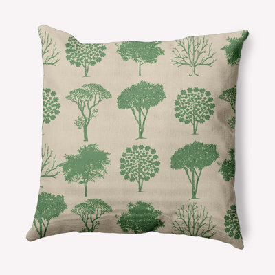 E By Design Polyfill Indoor / Outdoor Square Throw Cushion In Sage