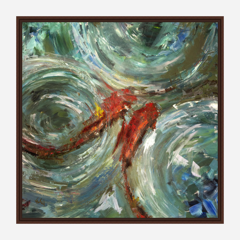 Good Fortune II - Artist Enhanced Canvas Print, Brown Framed Canvas, 30" H x 30" W x 1.75" D