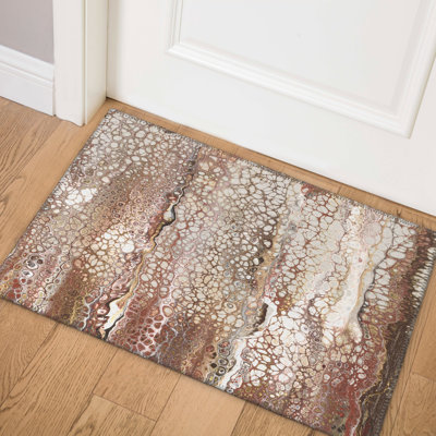 Chenille Washable Abstract Rug