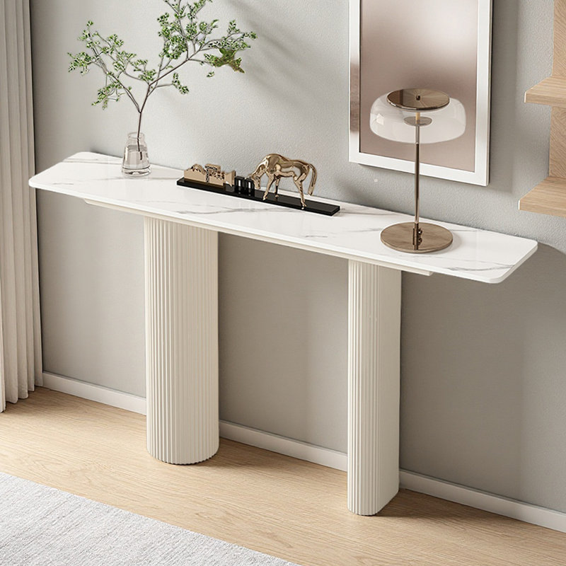 Console Table, White, 31.5" H x 55.1" W x 11.8" D