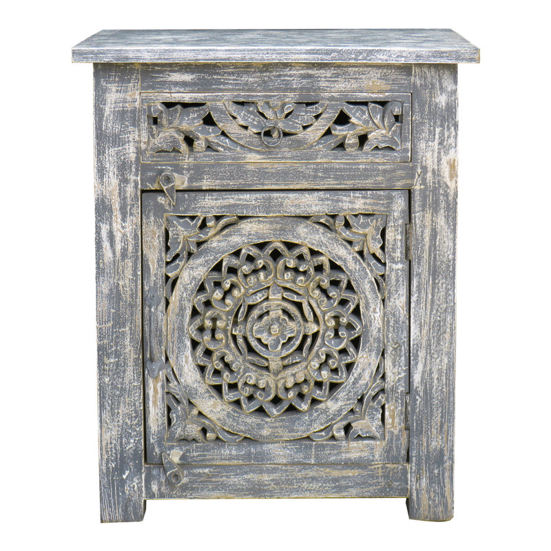Milie 60cm W Solid Wood Bedside Table