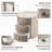 20“ Carved Wooden Round Nightstand with Three Drawers-19713673
