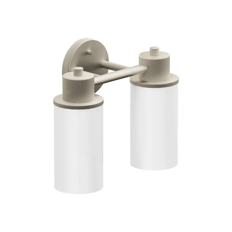 Éclairage pour salle de bain 2 lumières Iso, Nickel brossé