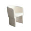 Chaise de salle à manger Tess en tissu polyester ivoire Elite-111027057