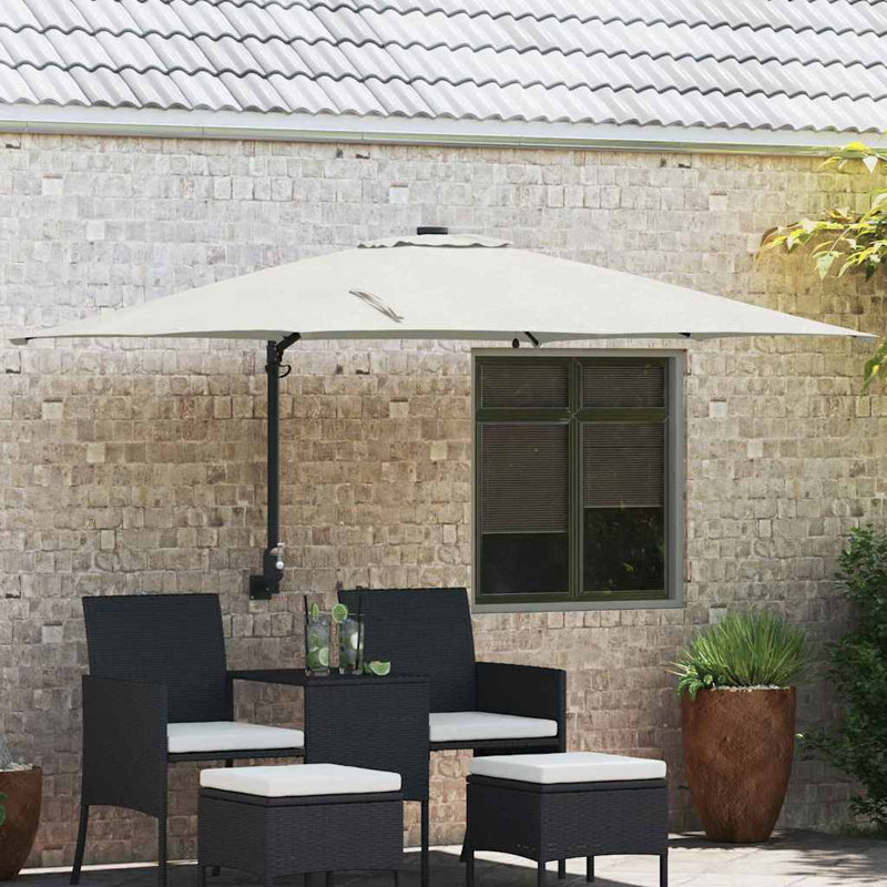 Cantilever Parasol, 160cm H x 247.5cm W x 247.5cm D, Brown