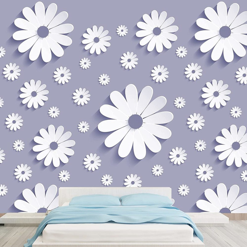 Murale fleur de marguerite, L 66 po x l 96 po