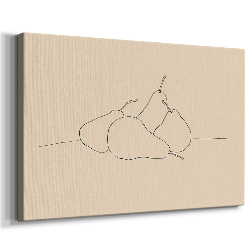 Fruit Line Drawing III -Gallery Wrapped Cavas, 32X48
