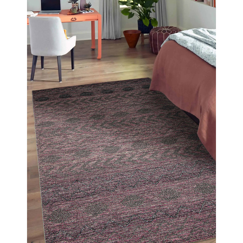 Tapis unique en laine nouvel âge 5 pi 11 po x 9 pi 6 po Delfa