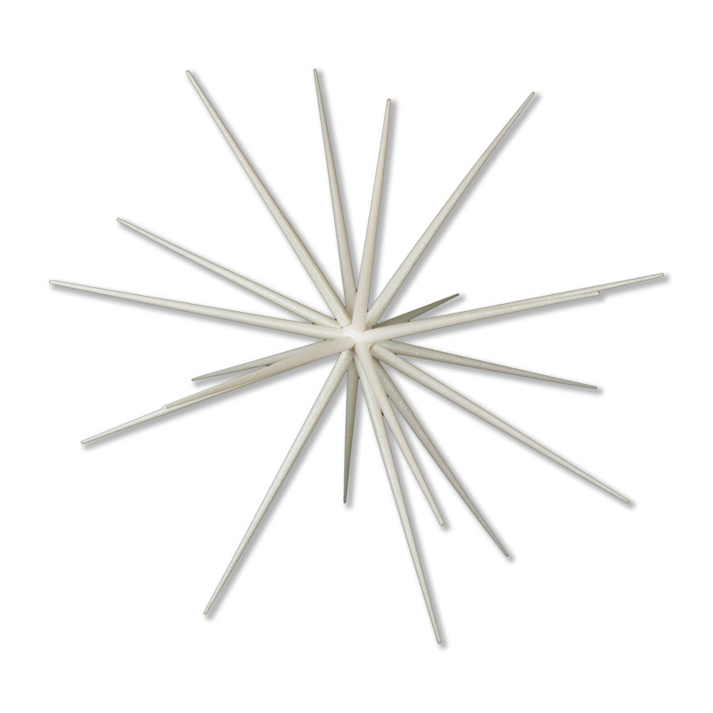 Ornement en forme d'étoile scintillante, Blanc