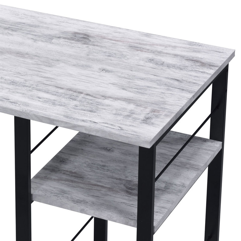 Vadna Antique White & Black Finish Writing Desk (Not Including Office Chair)