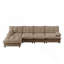 Canapé modulaire 4 places en tissu chenille respirant avec assise profonde et 1 repose-pieds pour le confort du salon-130020825-130020822