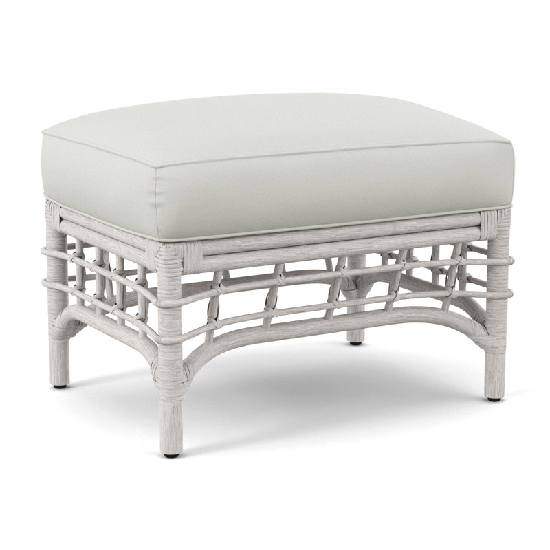 Bridgehampton Ottoman, Oslo Ivory; 0820-91, Celery