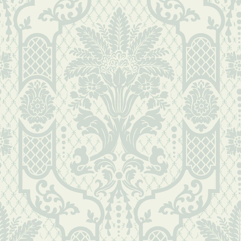 Columnar Bloom - Pale Blue Gray Wallpaper, Paper, Non-Pasted, Pale Blue Gray