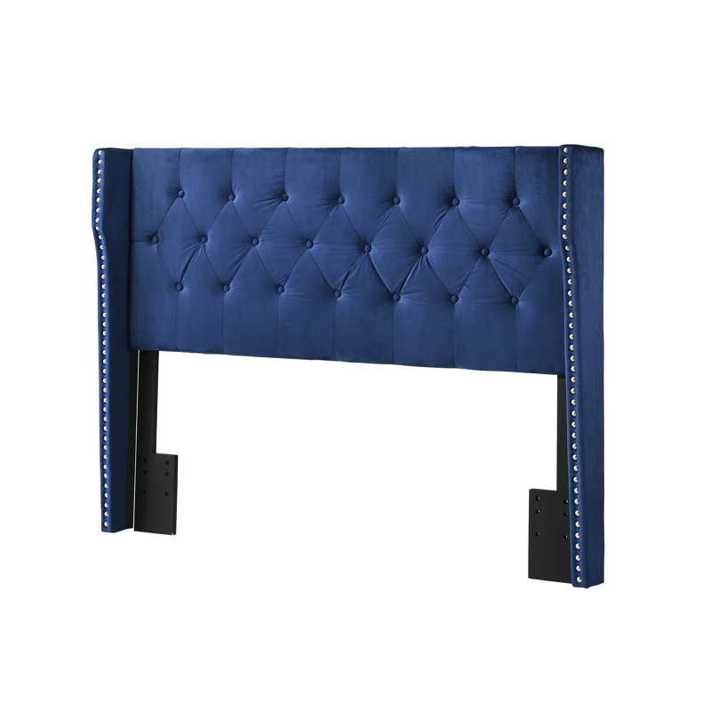 Tête de lit tapissier Mcwilliams, Bleu marine