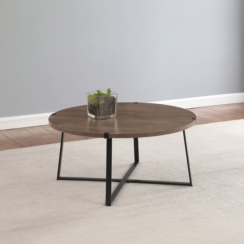 Round Engineered Wood Coffee Table
