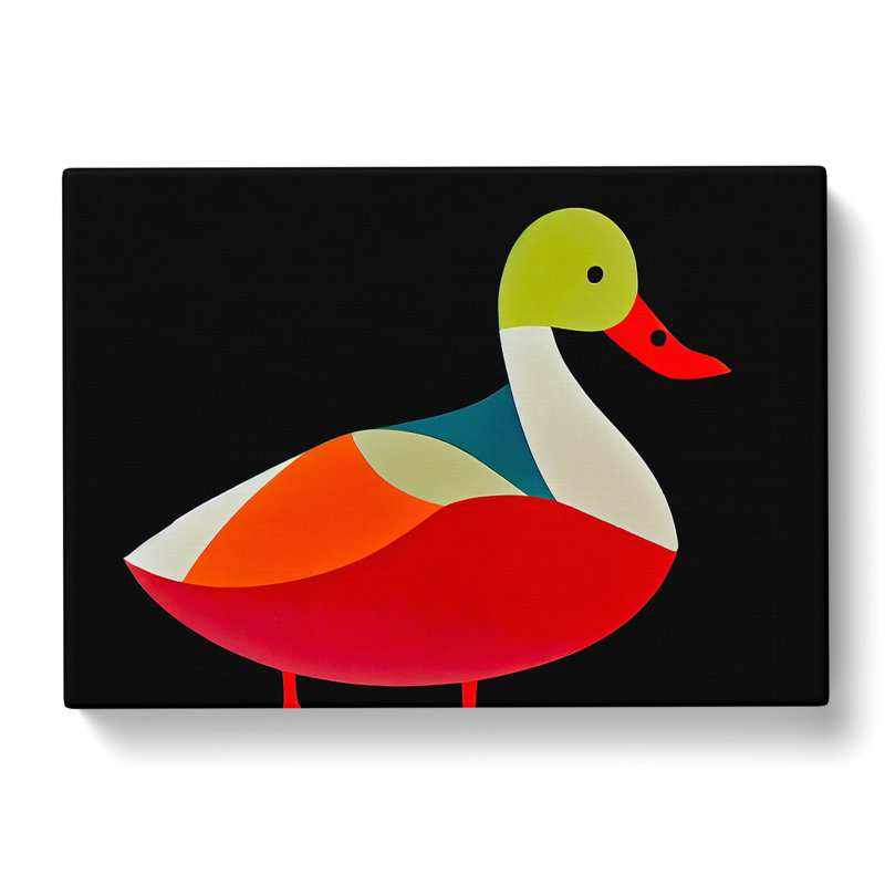 Luminous Abstract Duck - Wrapped Canvas, 40cm H x 60cm W x 3cm D
