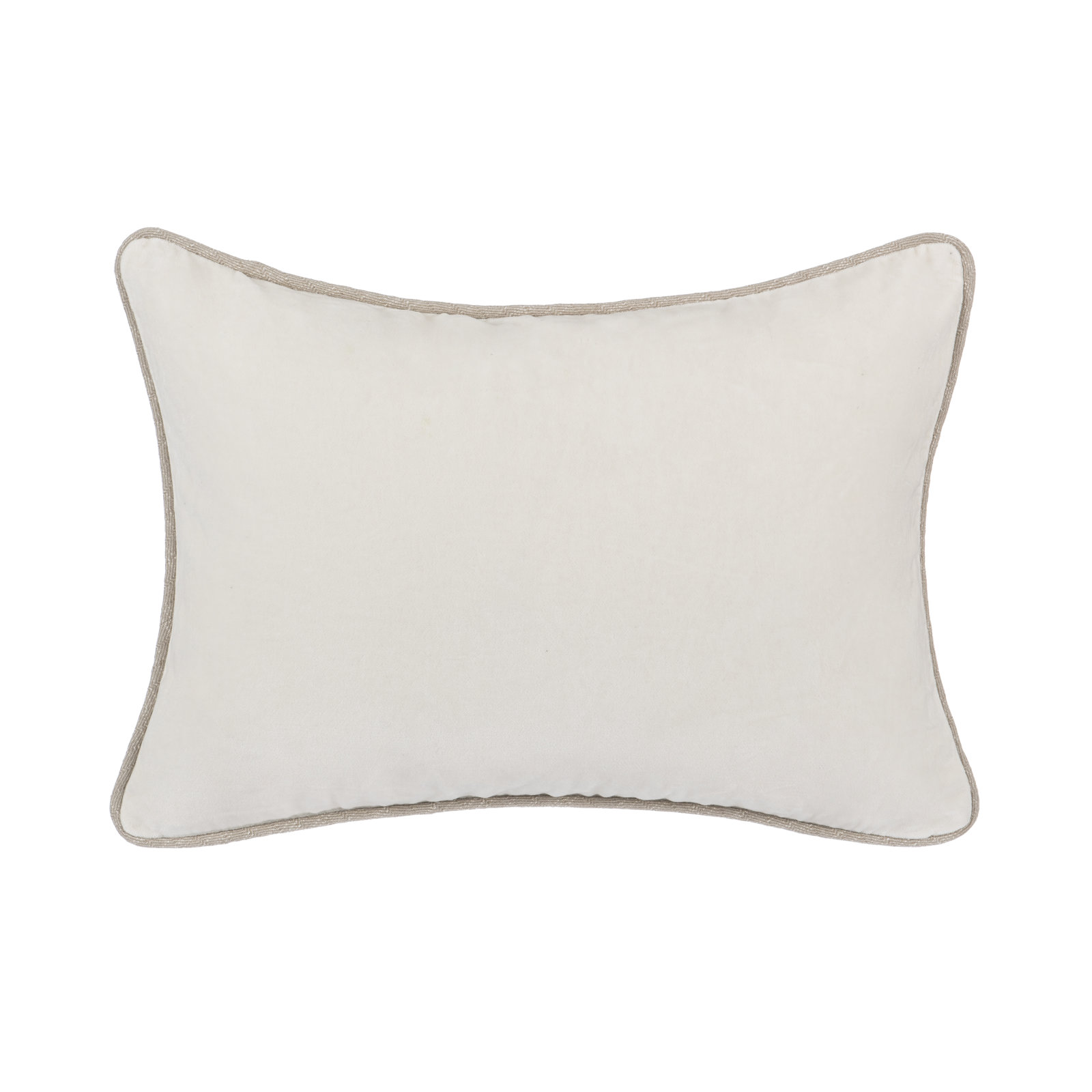 Goodall Cotton Throw Pillow, Rectangle 14"H x 20"W, Ivory
