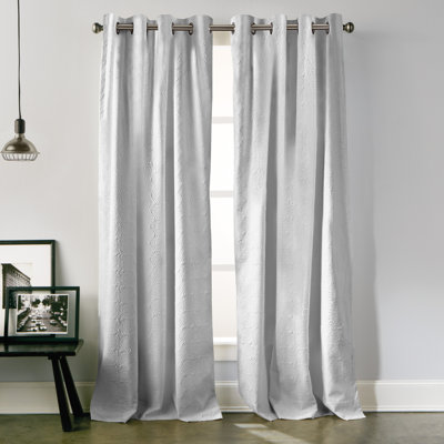 Chrysanthemum Solid Color Grommet Curtain Panel