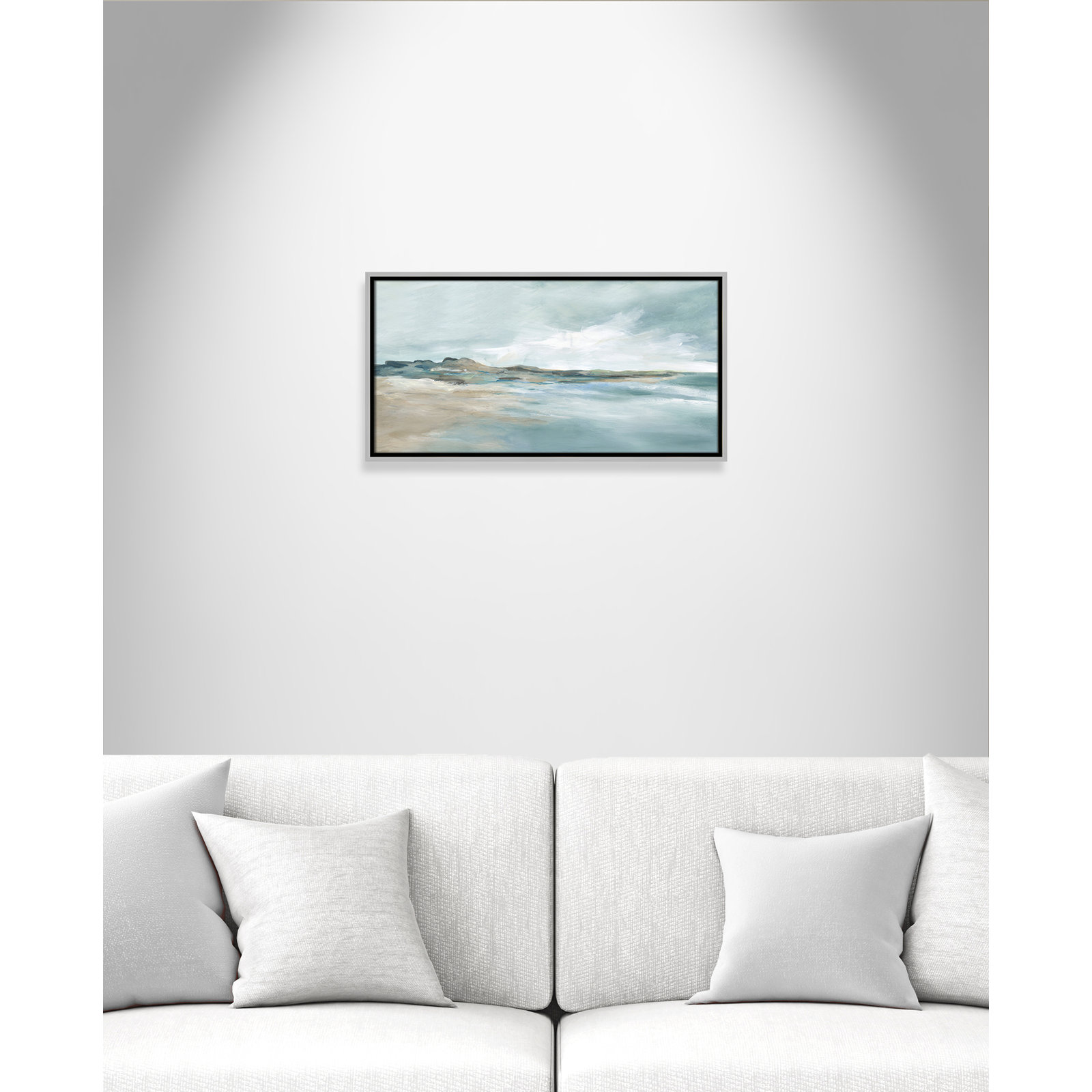 Sandpoint Print by Carol Robinson, Silver, 13.5" H x 25.5" W