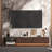 89'' W 2-Drawer Sleek TV Stand Media Console With Ambient Lighting And 2-Tier Tempered Glass