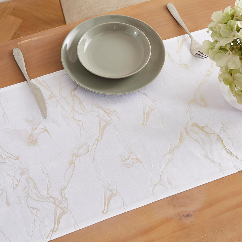 Kaxton Dining Linens, 72" Runner, White