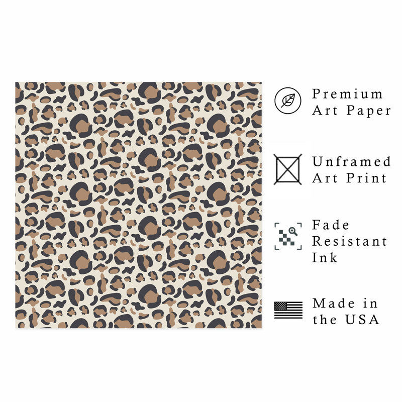 Animaux, motif léopard abstrait I, reproduction d'art moderne sans cadre, H 20 po x l 20 po