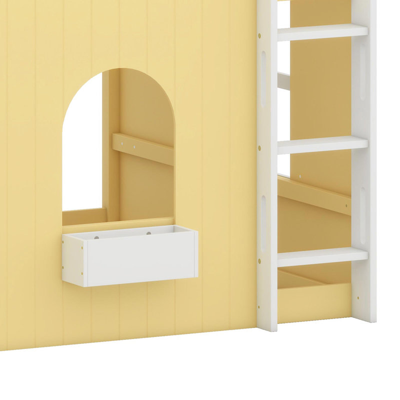 Lit-couchette moderne avec lumières DEL, Primrose Yellow