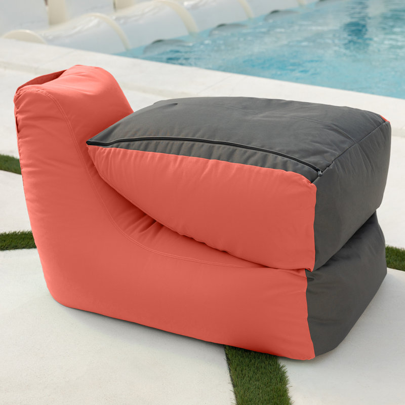 Chaise longue d'extérieur à billes Prado, Rose