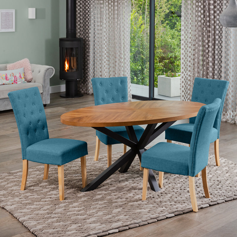 Soderquist 4 - Person Dining Set, Teal