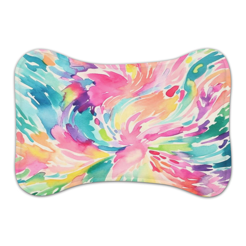 Art abstrait de peinture - Tapis d'alimentation en forme d'os