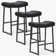 24" Modern Backless Saddle Counter Height Bar Stools With Metal Frame for Kitchen Island