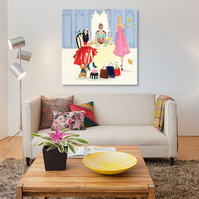 «Cafe Time», reproduction d'impression sur toile tendue, H 37 po x l 37 po x P 1,5 po, Toile tendue