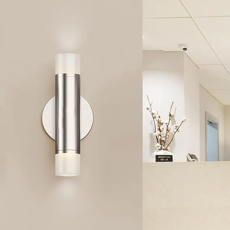 ALC LED Armed Sconce, Satin Nickel, 10.75" H x 4.25" W  x 3" D