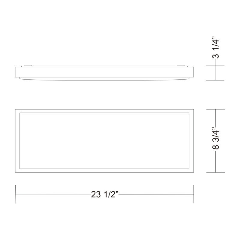 Flat R - Two Light Flush Mount, Chrome