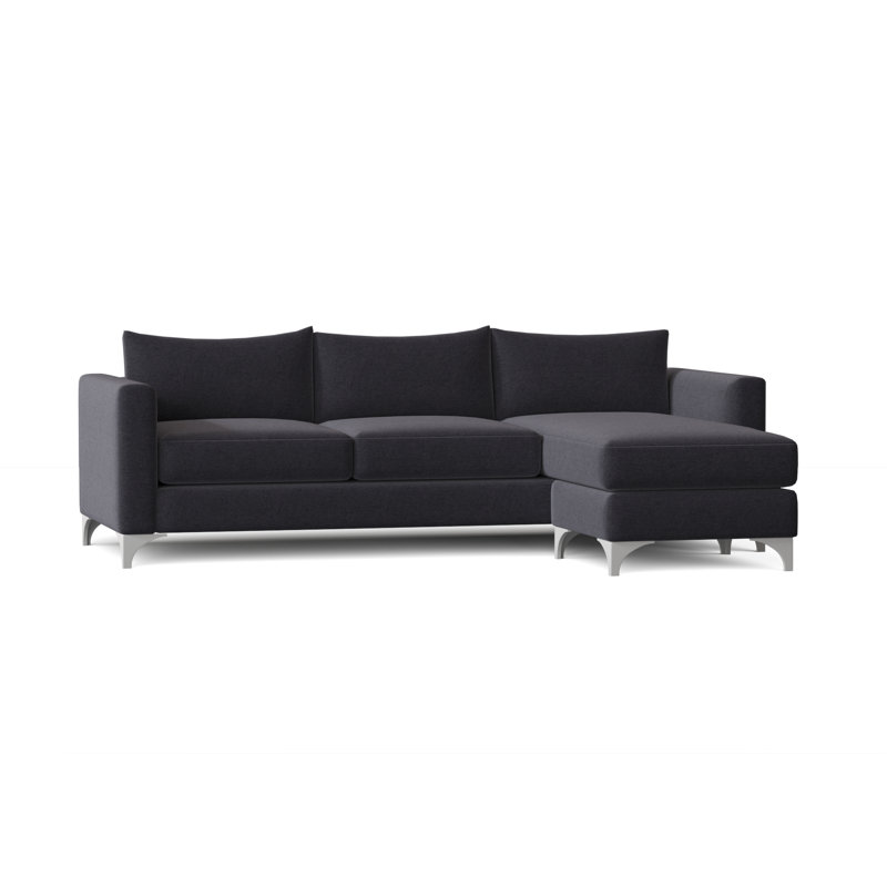 Vess Upholstered Sectional Reversible, Judson Denim