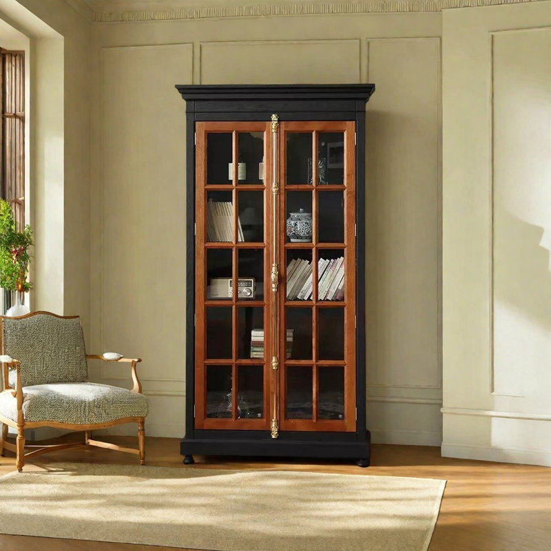 Bibliothèque italienne à couleurs contrastantes
