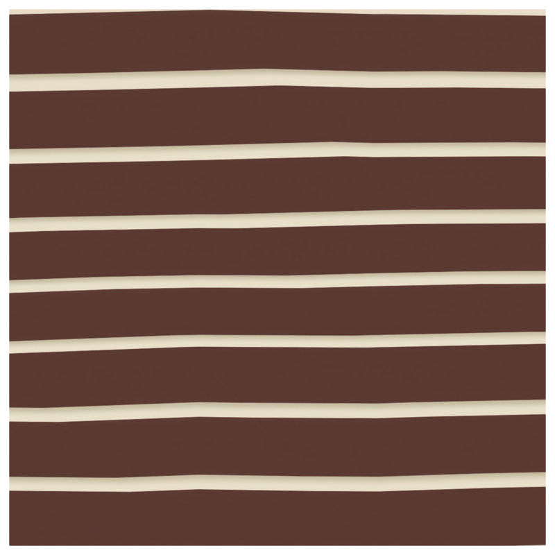 Tapis de bain brun à rayures beige, L 34 po x L 21 po