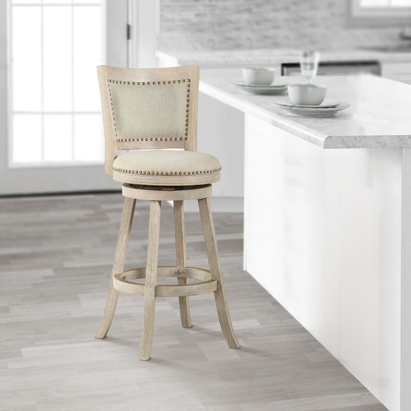 Swivel Solid Wood Counter Stool, Bar Stool (29” Seat Height)