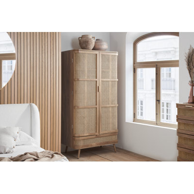 Alleyah 2 Door Manufactured Wood Wardrobe