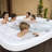 Lifesmart Spas LS600DX 230 Volt 7-Person 65-Jet Square Hot Tub with Ozonator