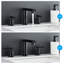 Robinet de lavabo de salle de bain noir mat 8 pouces, robinet cascade surdimensionné, 2 poignées, ensemble de bonde escamotable, tuyau d'alimentation à 2 poignées, tuyau, 8