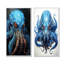 Pieuvre azur céphalopode - ensemble de 2 impressions sur toile pieuvre / calmar-488544841-488544846