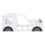 Lit plateforme simple en forme de voiture avec roues-912144499