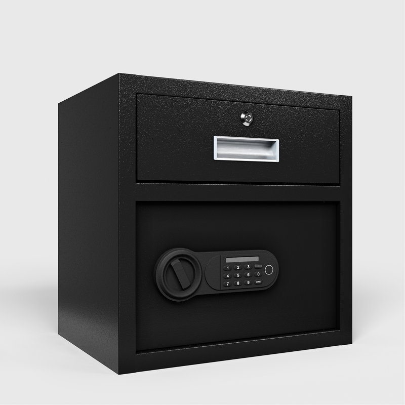 Coffre-fort électronique à clavier électronique - Argent sécurisé, pierres précieuses, pièces d'identité, 1,69 pi³, noir, bijoux indiscrets, papiers, pieds et casse-tracas