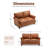59" Upholstered Loveseat Faux Leather Sofa-1584175039