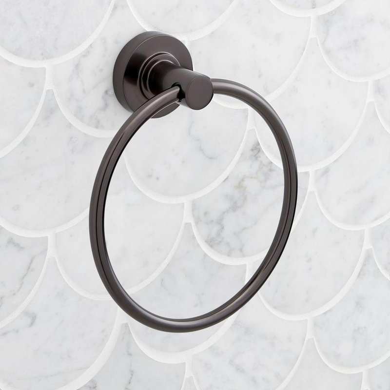 Lexia 6-5/16" Wall Mounted Towel Ring, Gunmetal