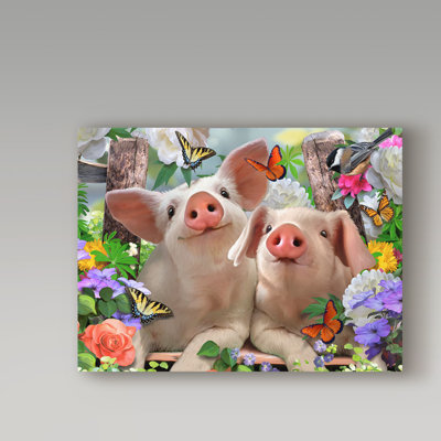 « two porc », reproduction d’impression sur toile tendue