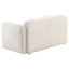 Causeuse recouverte de tissu à accoudoirs arrondis blanc Hemington-122491408