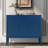 Retro Storage Sideboard With Adjustable Shelves - 3 Metal Handles & 4 Pinewood Legs-1174092105