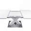 Table de salle à manger extensible carrée avec base en métal Assemblage facile et capacité de charge élevée-1865862866
